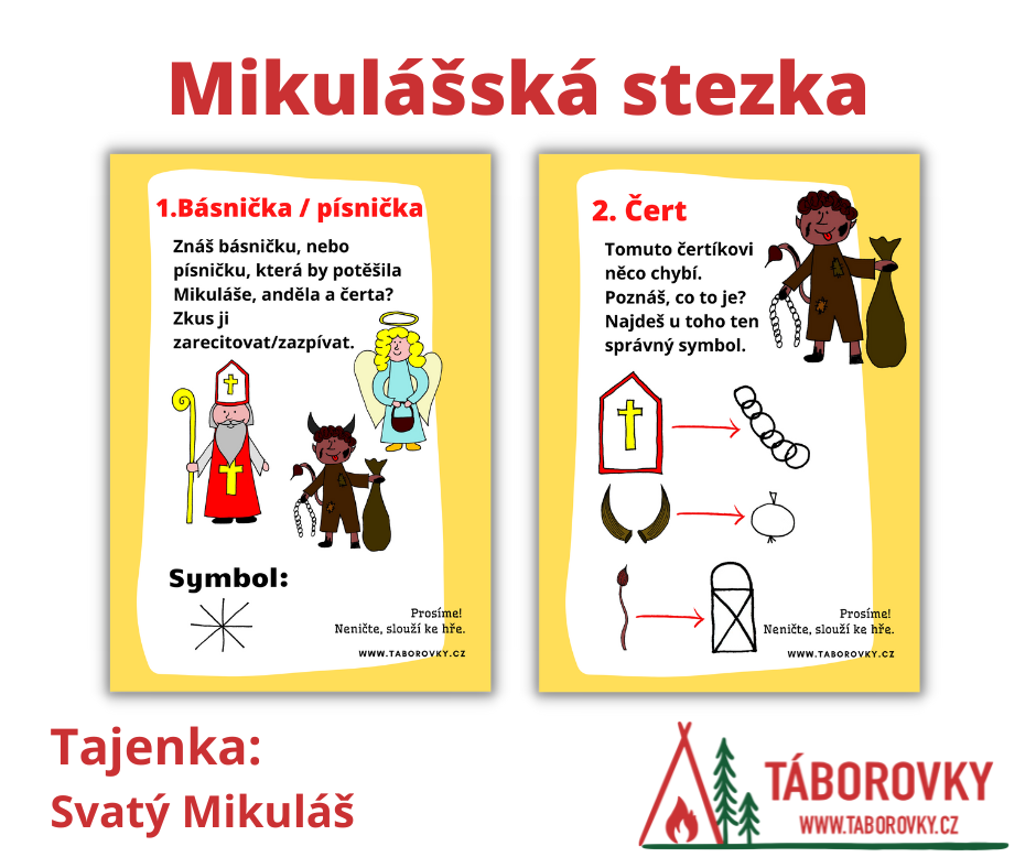 Stezka Mikuláše anděla a čerta materiál v PDF